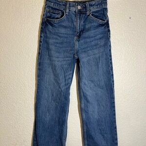 H&M girls wide leg high waist Blue Denim Jeans